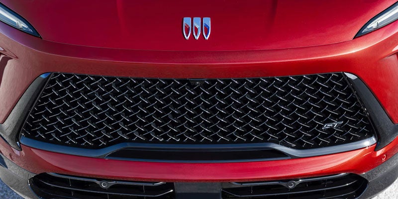 Close up of 2026 Buick Enclave Sport Touring front black grille