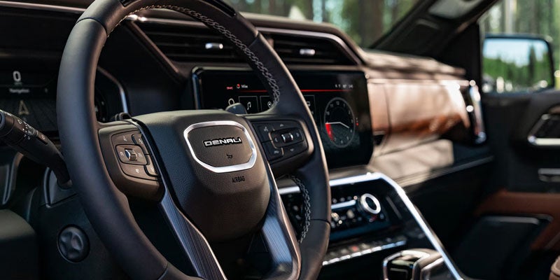 2026 GMC Sierra 1500 premium interior and steering wheel