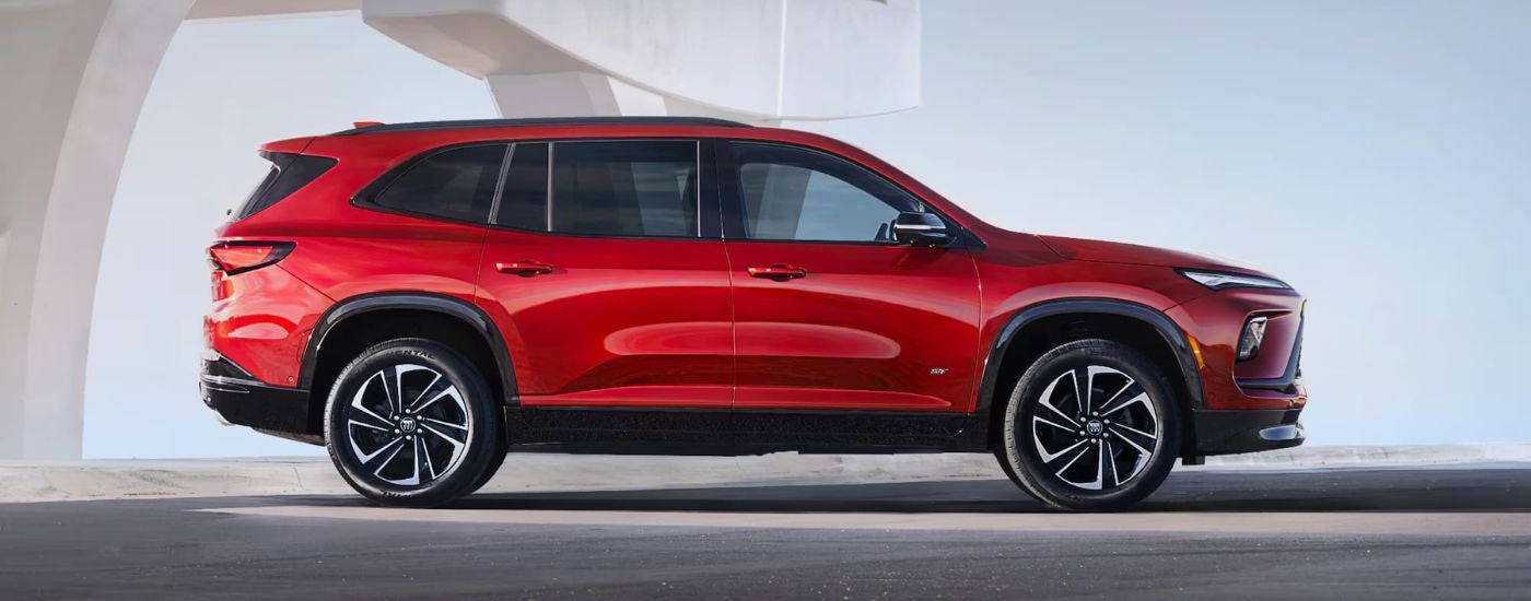 Red 2025 Buick Enclave ST at a Buick dealer near Clinton Township